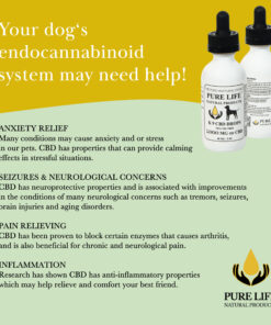 Pure Life Natural Products - Dog Tincture Drops 30 ML 2,000 MG description card - 2