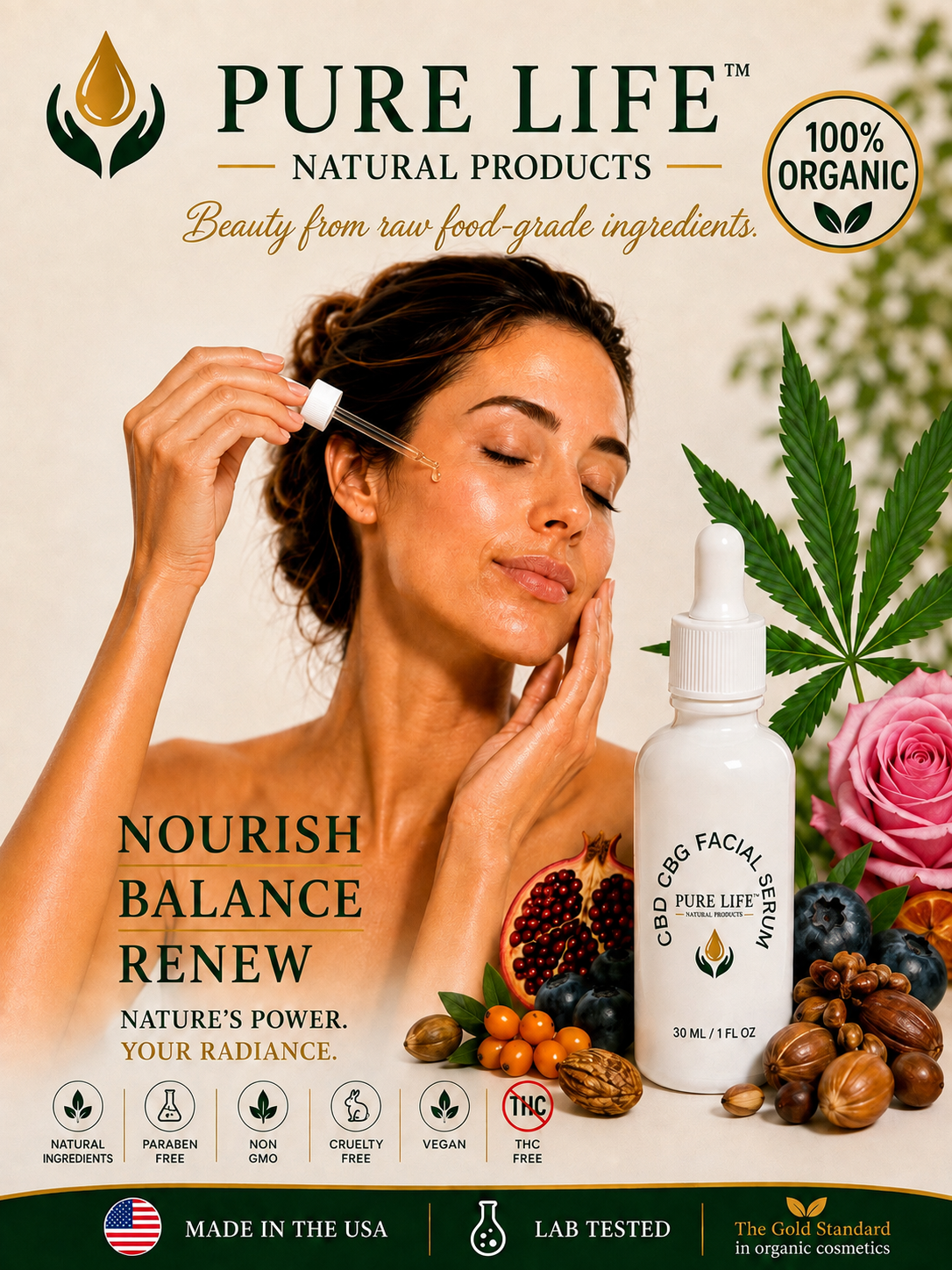 CBD CBG Facial Serum